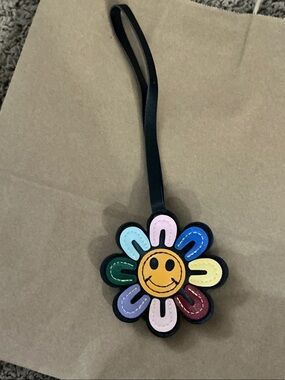 Smiley Flower Bag Charm in Multicolor